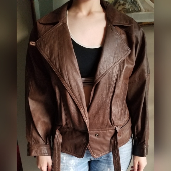 Adventure Bound Jackets & Blazers - Brown Leather Jacket, Vintage Adventure Bound Jacket